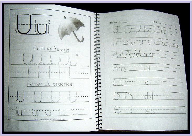 Alphabet practice writing notebooks